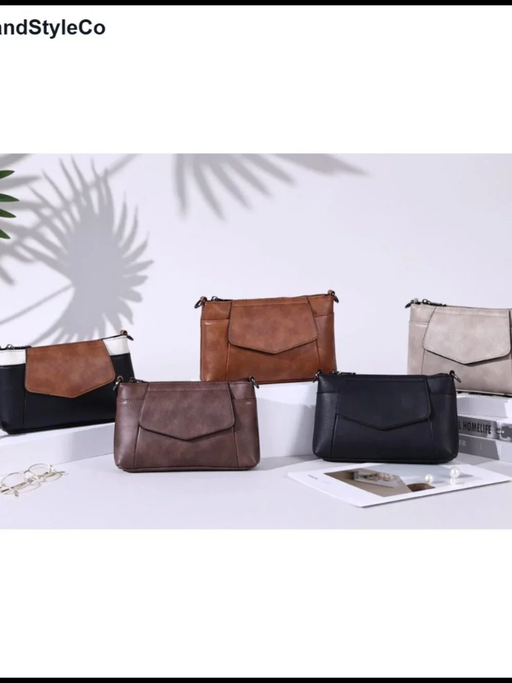 Small Vegan Leather Crossbody Bag for Women with Card Slots, Wristlet Wallet